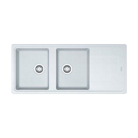 EVIER TECTONITE TTD 621 2 BACS 1 EGT MANU BLANC ARTIC