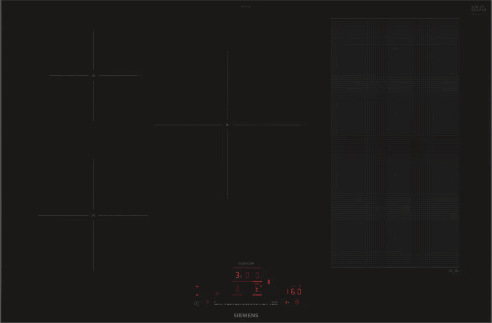 TABLE INDUCTION 80CM 5 ZONES DONT 1 FLEX DUAL SLIDER