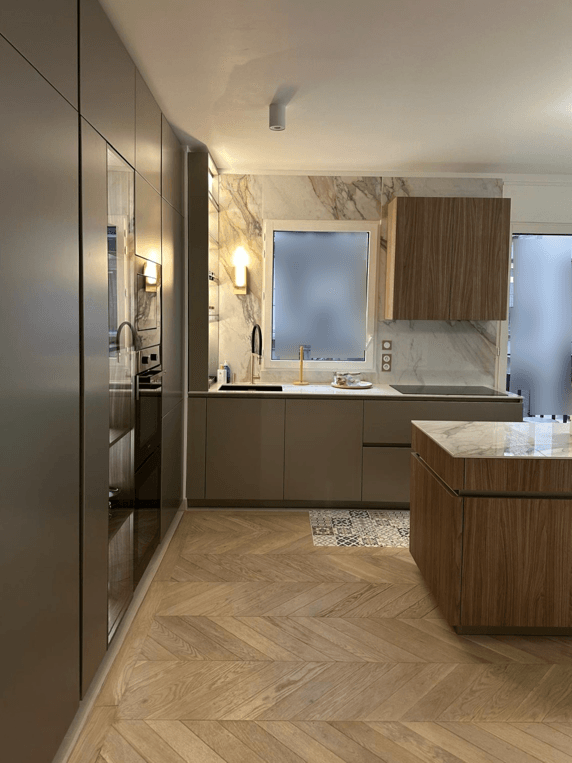 Cuisine en Calacatta Étoile — projet 2