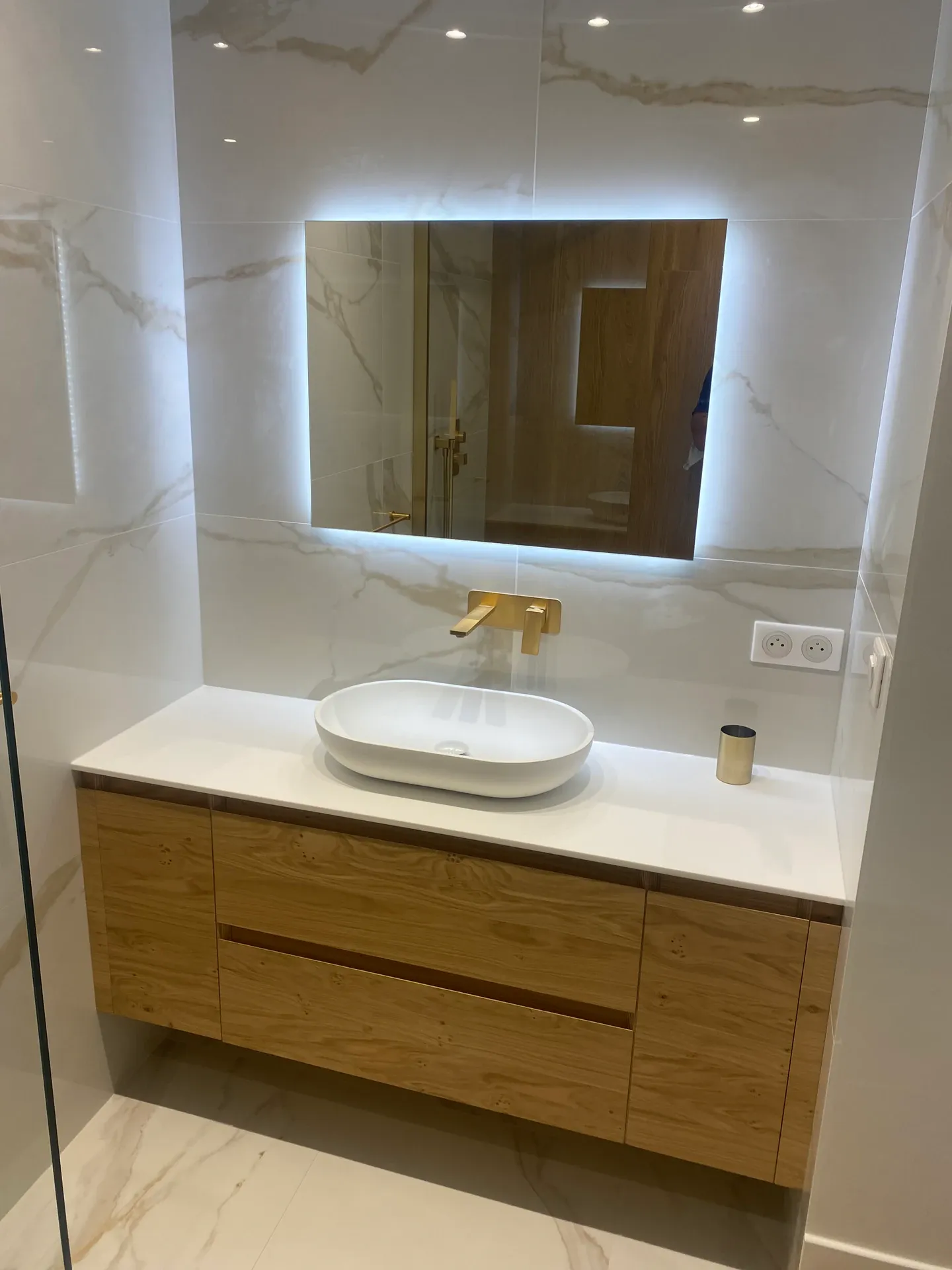 Salle de bain en Calacatta Gold — photo 4