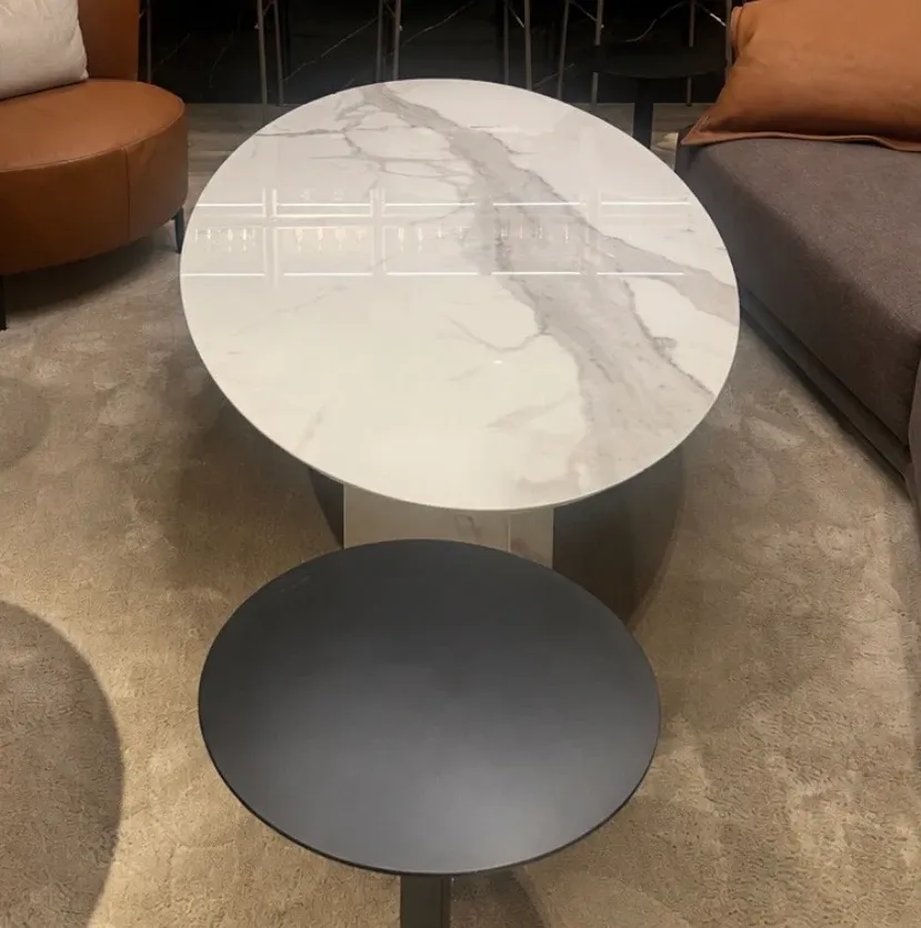 Table basse en Statuario — photo 2